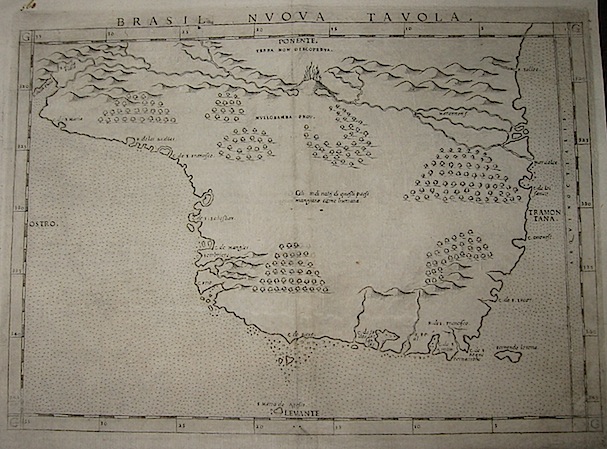 Ruscelli Girolamo (1504-1566) Brasil nuova tavola 1574 Venezia 